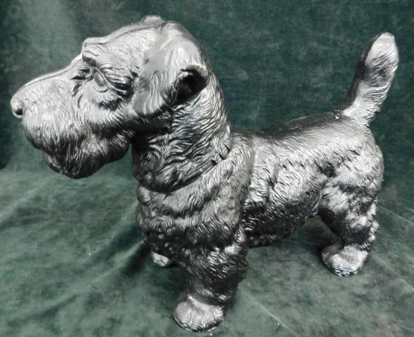 Modern Heavy Cast Iron "Scottie Dog" Door Stop - 9.25" x 13" x 5": See Photos For Condition and Details