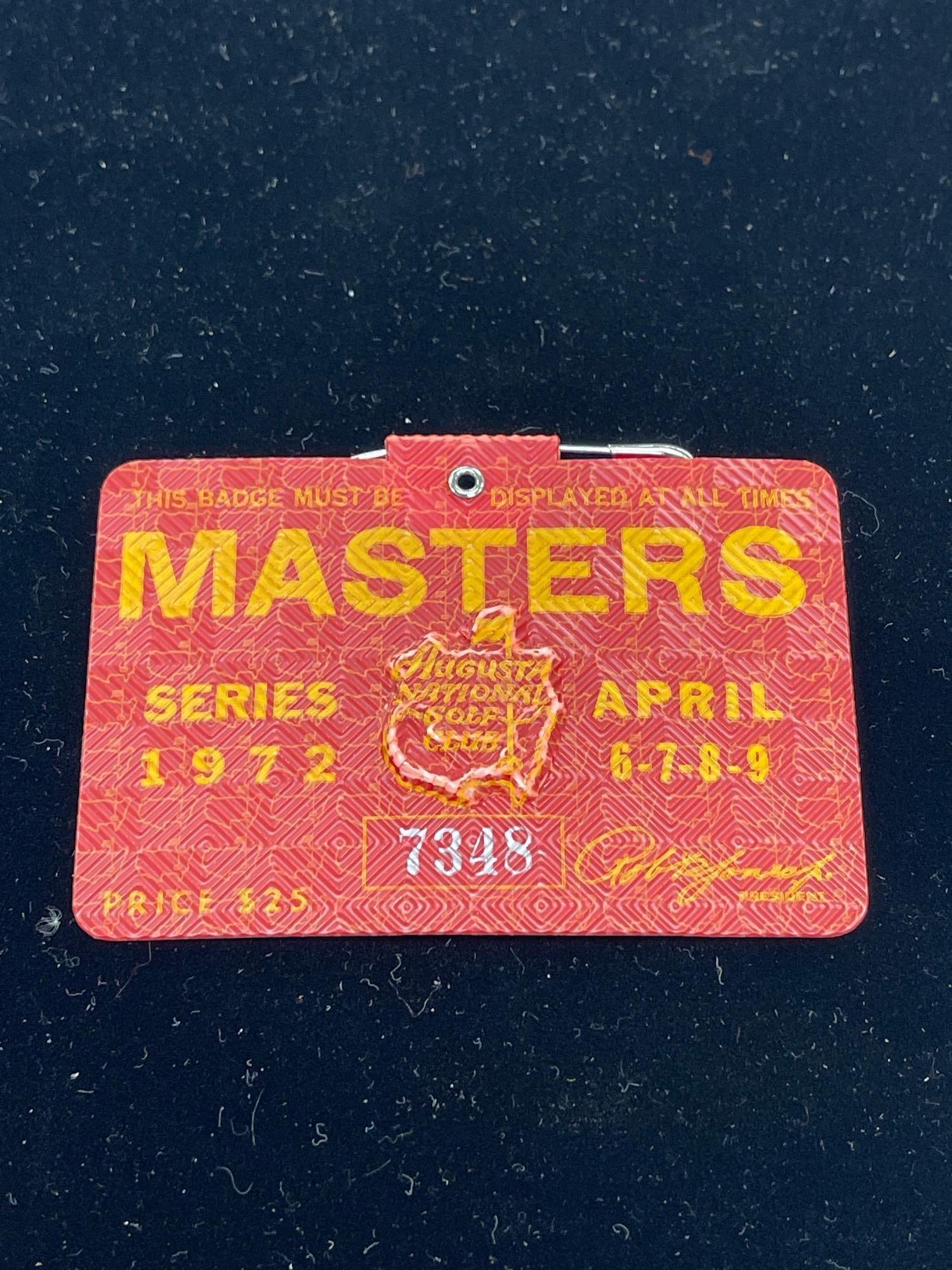 1972 masters badge (1 of 2)