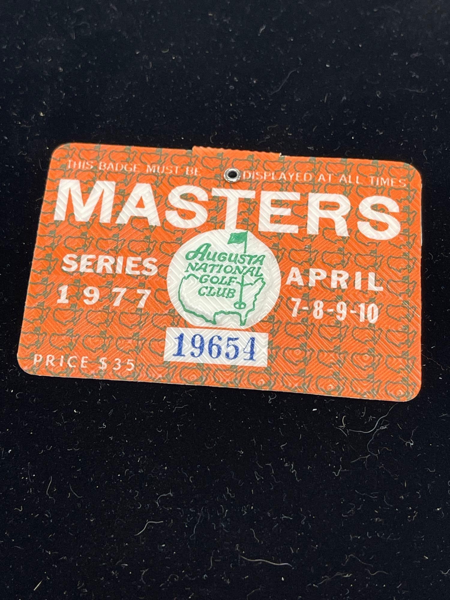 1977 Masters badge (1 of 2)