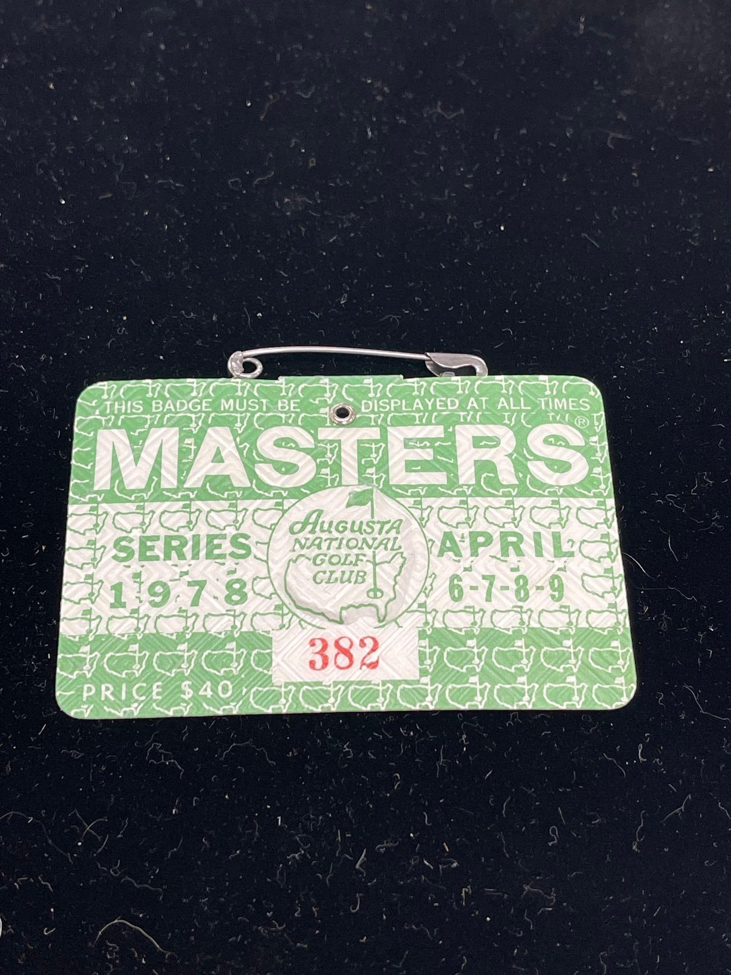 1978 Masters badge (1 of 2)