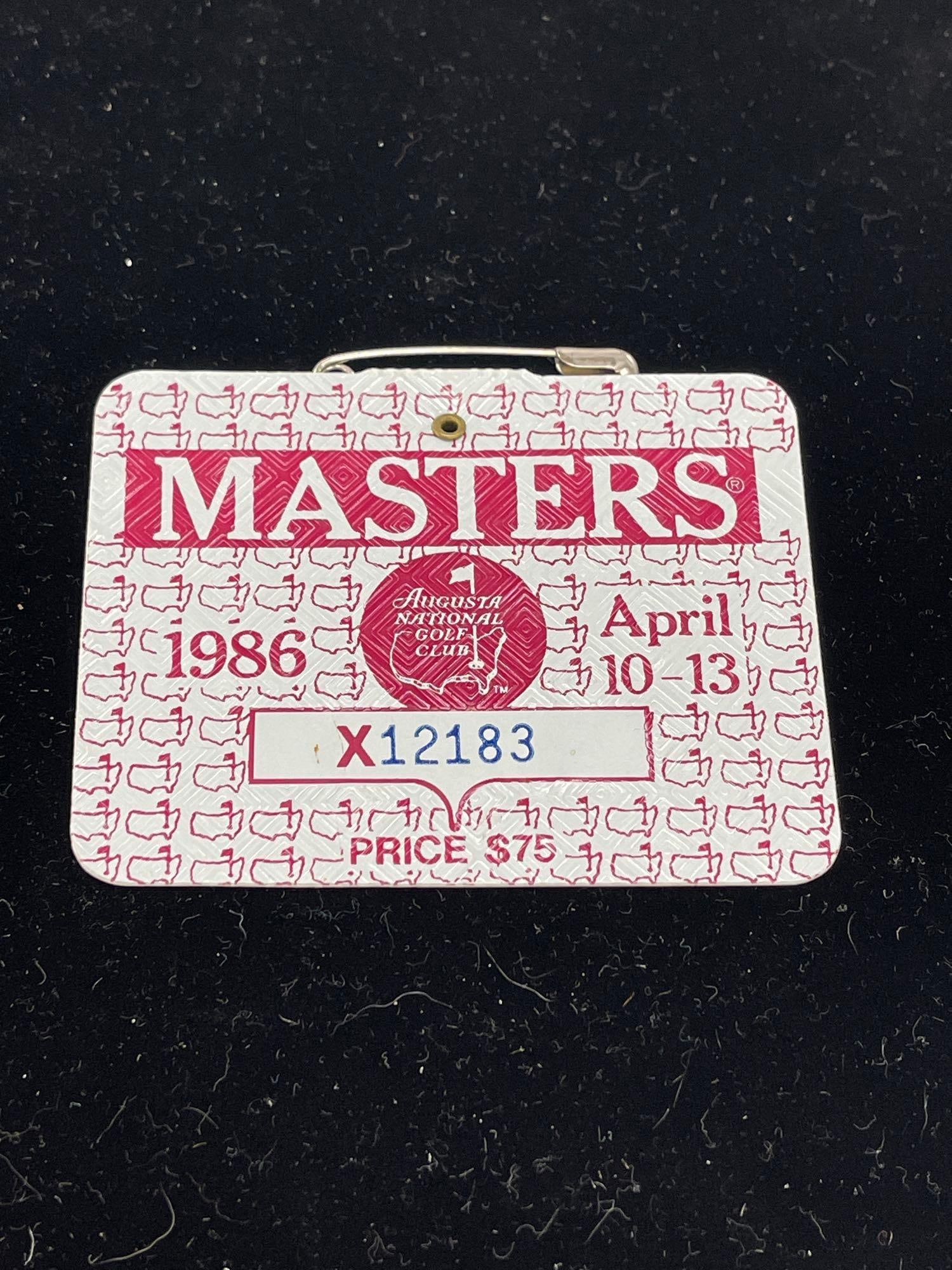 1986 Masters badge (1 of 2)
