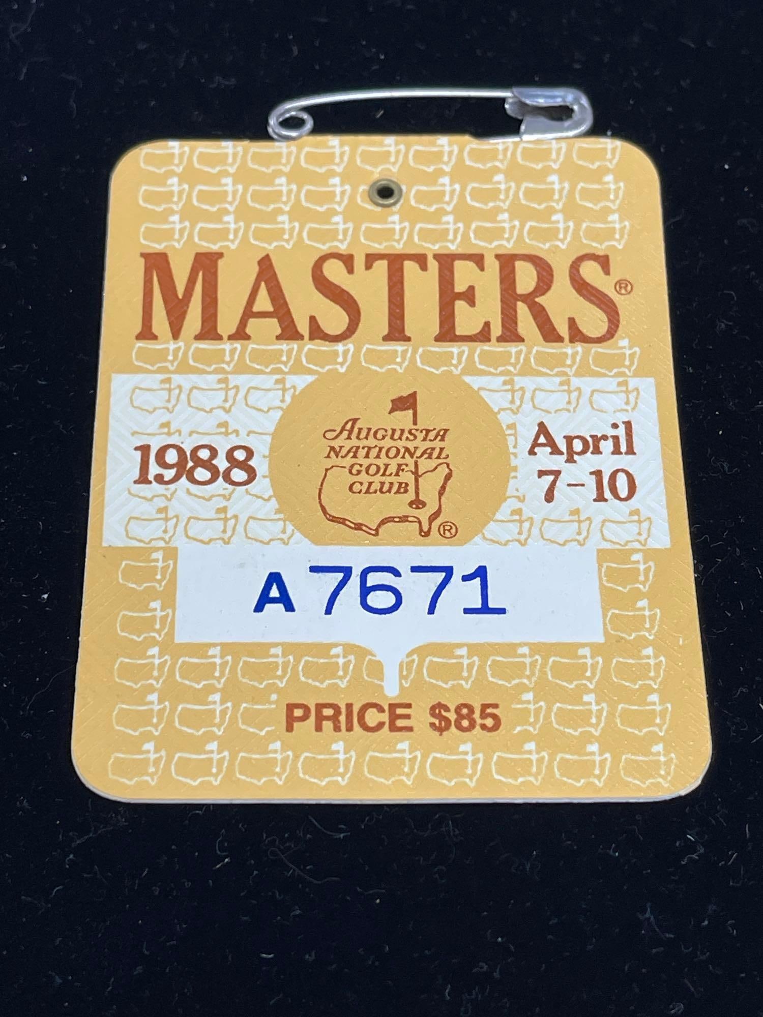 1988 Masters badge (1 of 2)