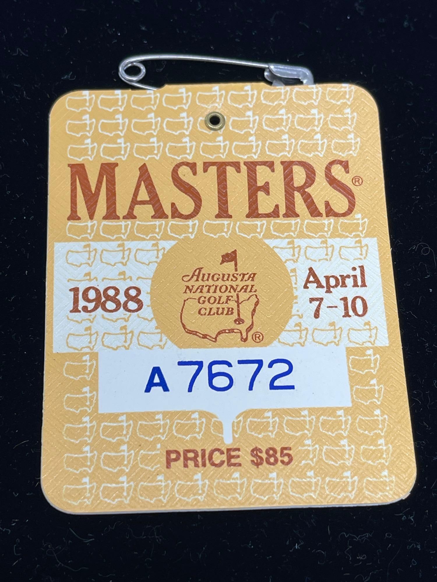 1988 Masters badge (1 of 2)