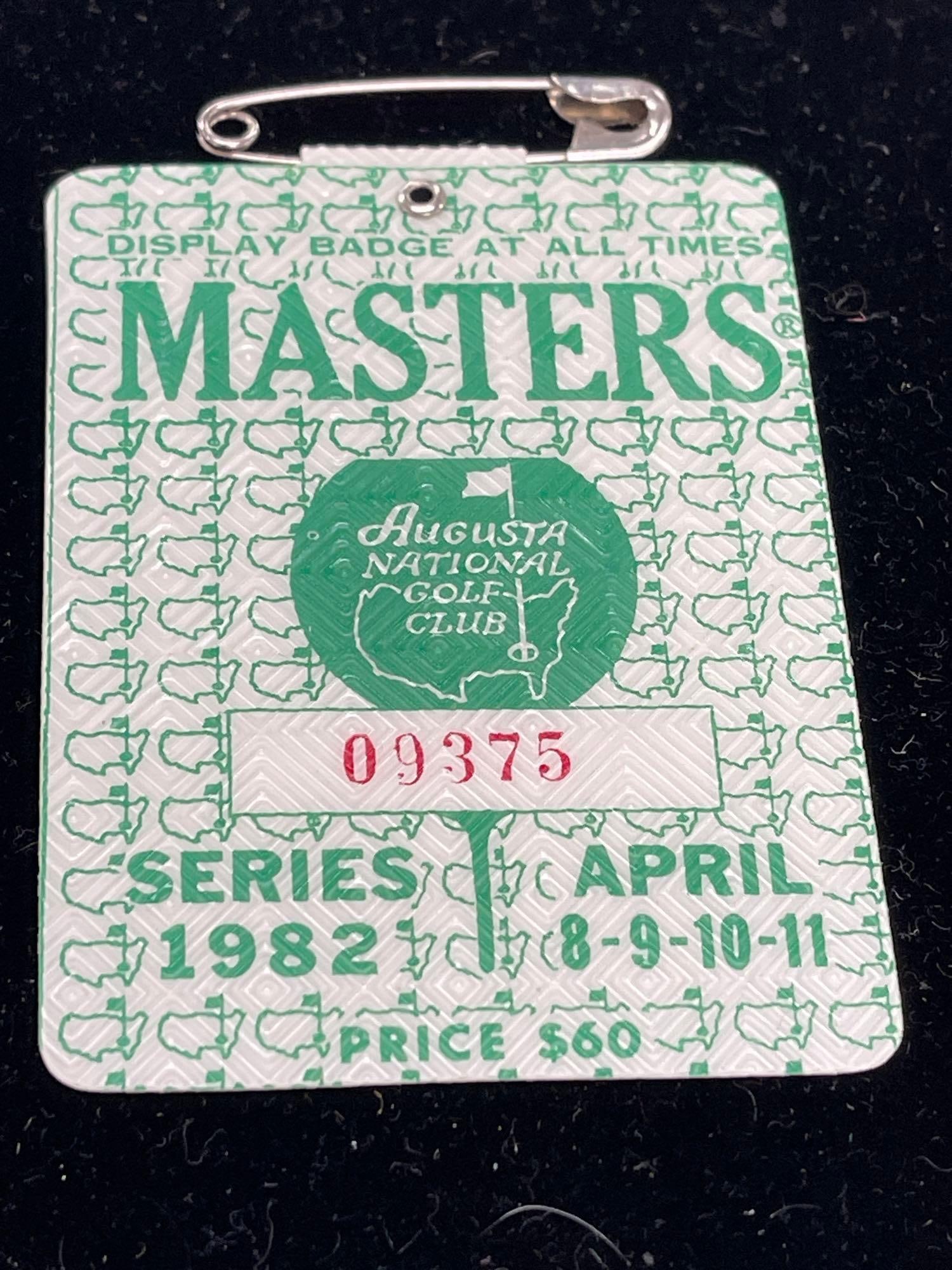 1982 Masters badge (1 of 2)