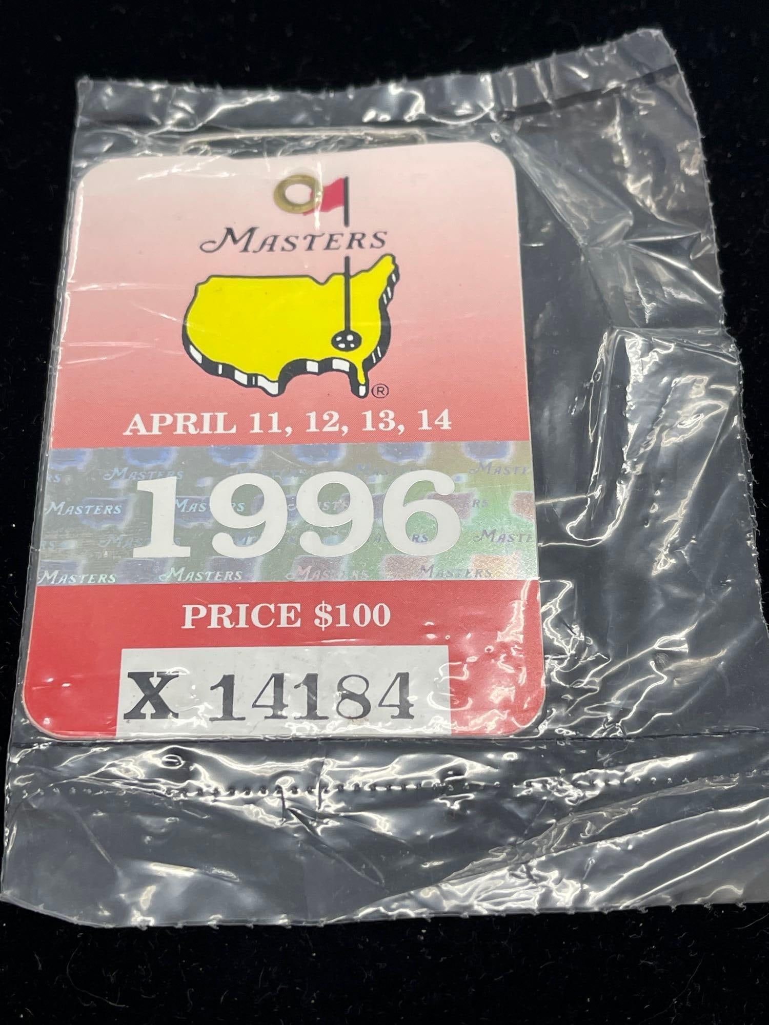 1996 Masters badge: 1996 Masters badge