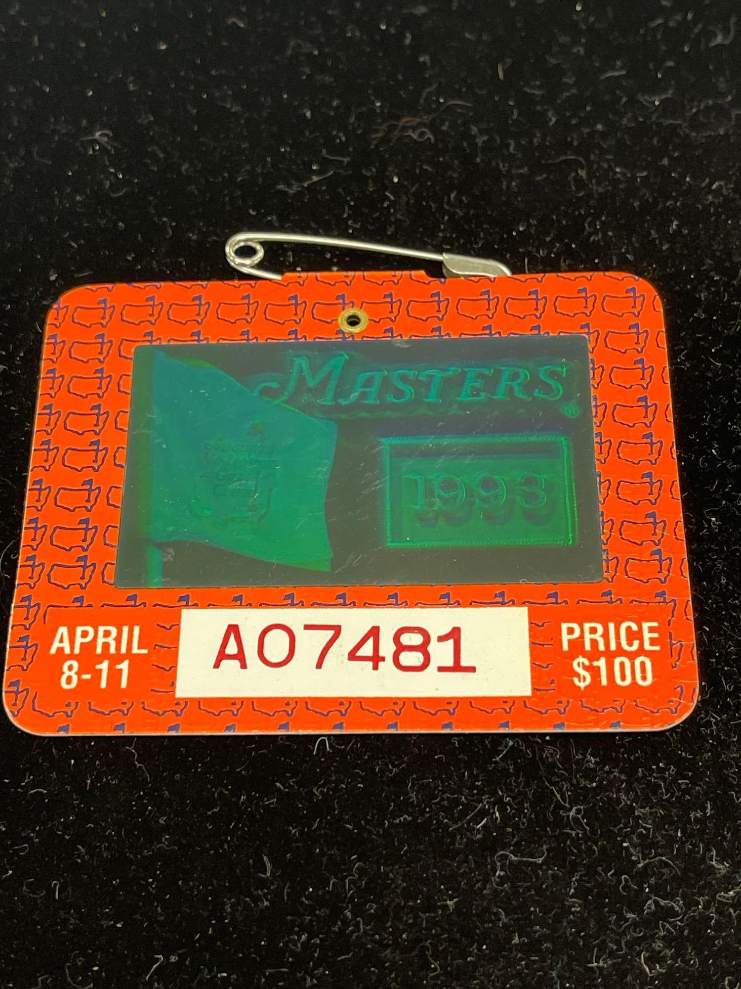 1993 Masters badge (1 of 2)
