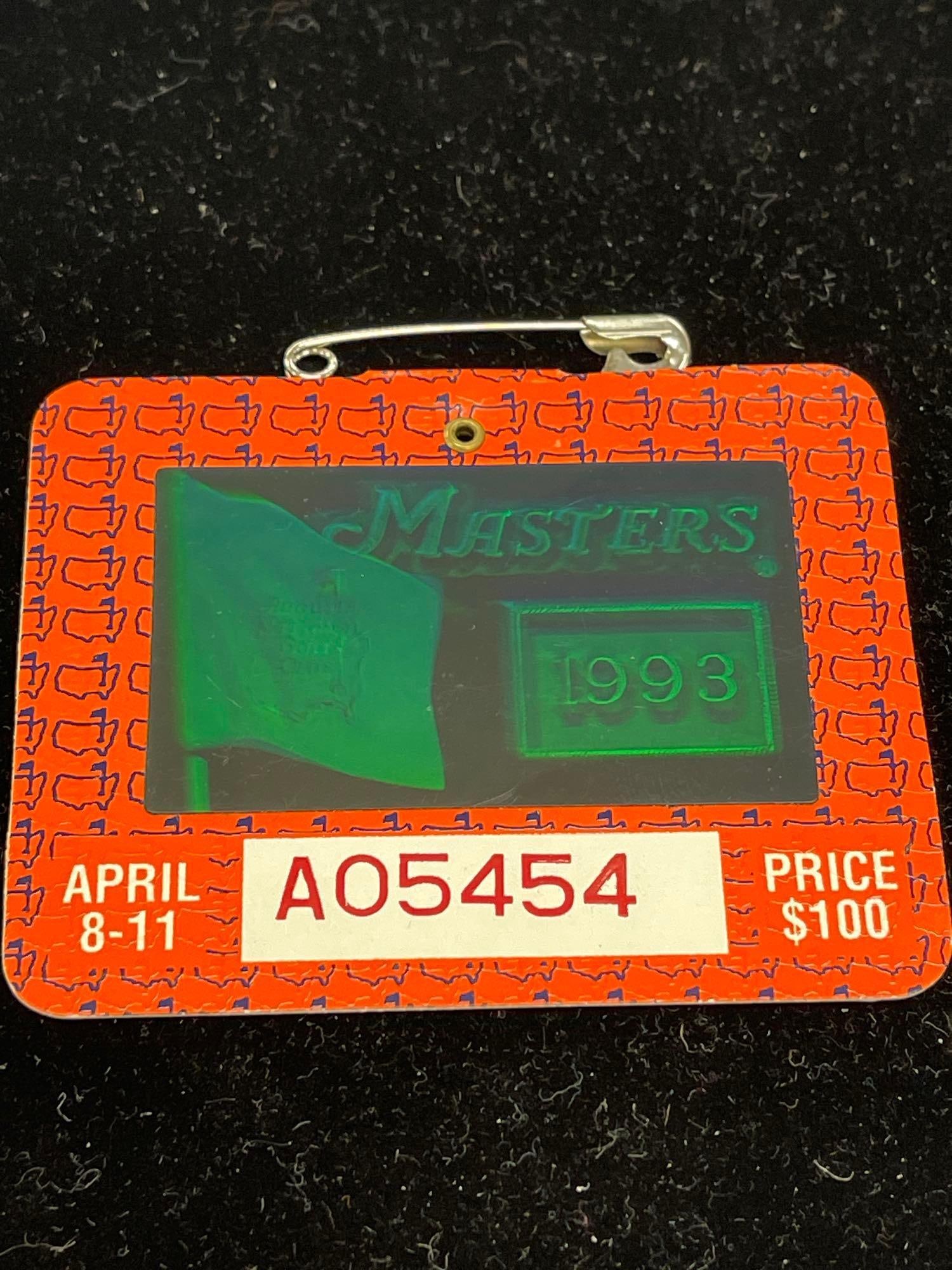 1993 Masters badge (1 of 2)