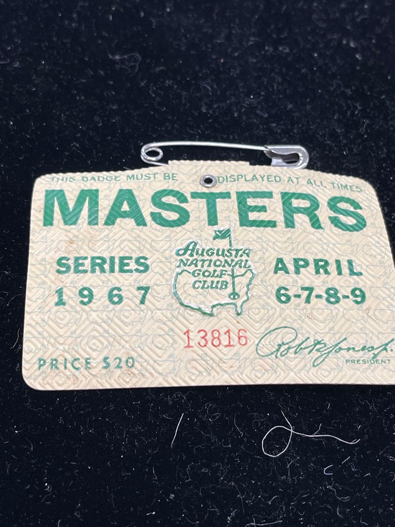 1967 Masters badge (1 of 2)