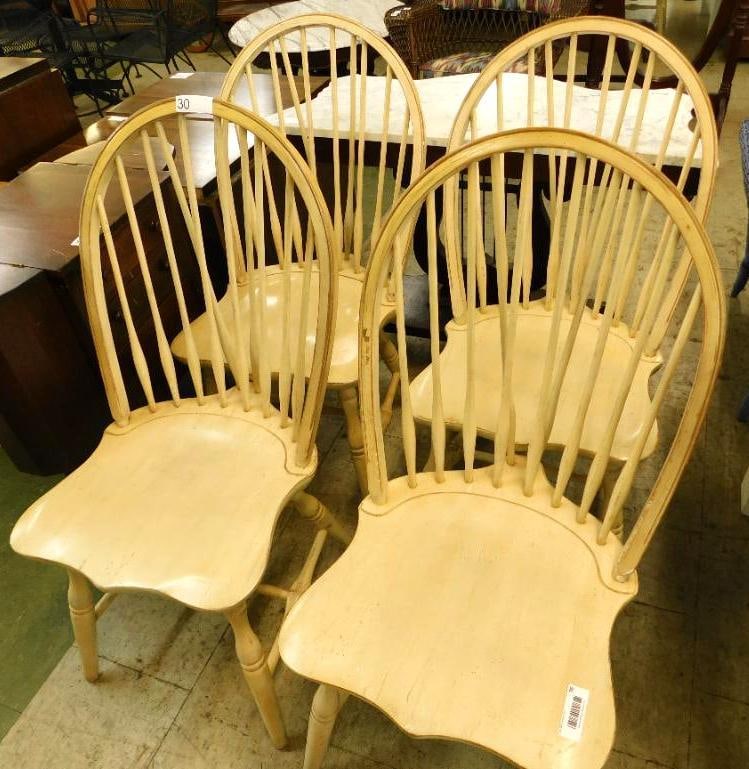 4 Painted Windsor Chairs - Each 38" x 18" x 22" (1 of 9)