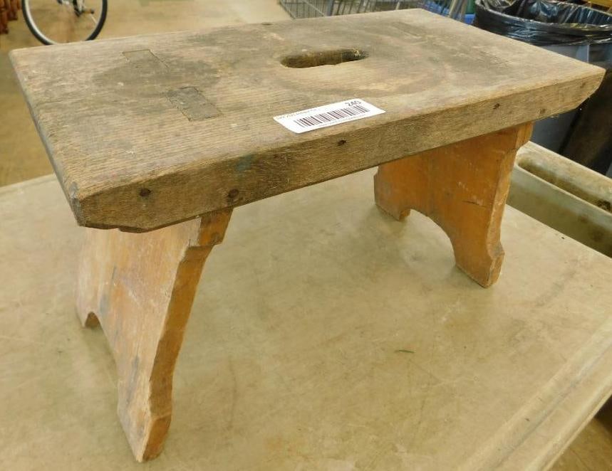 Splayed Leg Stool - 10" x 17" x 9" (1 of 9)