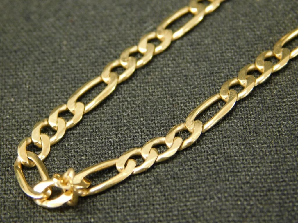 14K Yellow Gold - 20" Chain Link Necklace - 10.5 Grams: See Photos For Condition and Details