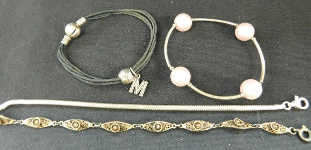 Sterling Silver - 4 Bracelets - 31 Grams TW (1 of 8)