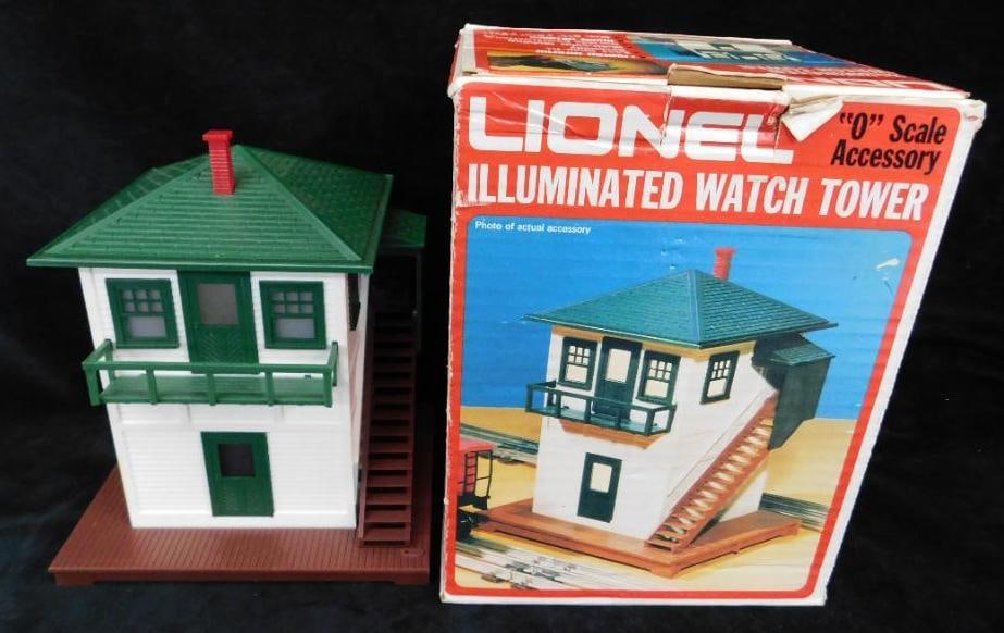 Lionel Model Trains - 0 Gauge - #6/2319 - Illuminated Watch Tower - Original Box: See Photos for Details and Condition