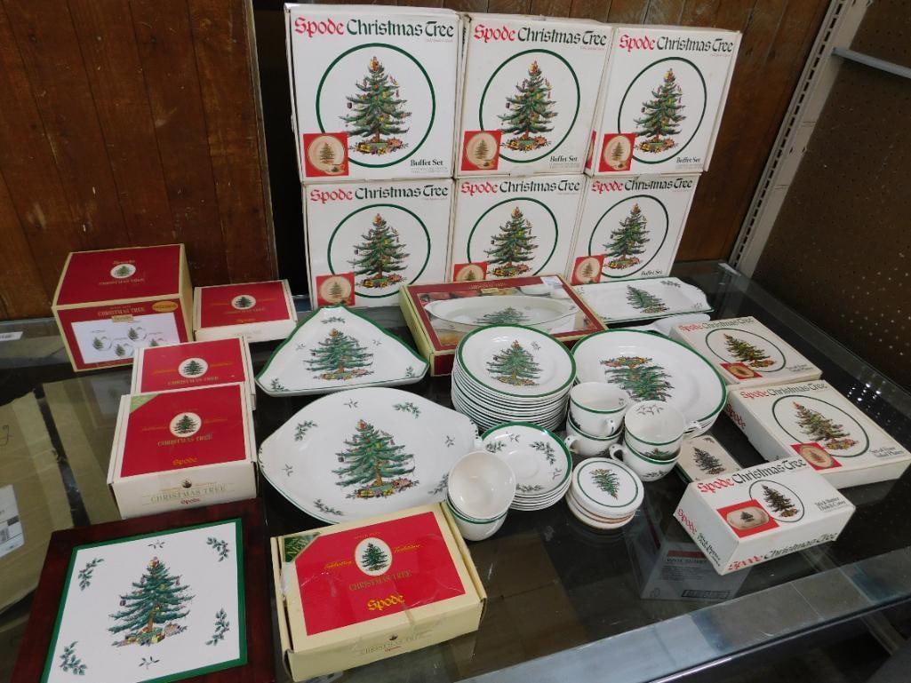 74 Piece Spode "Christmas Tree" China Set - Some In Original Boxes (1 of 20)
