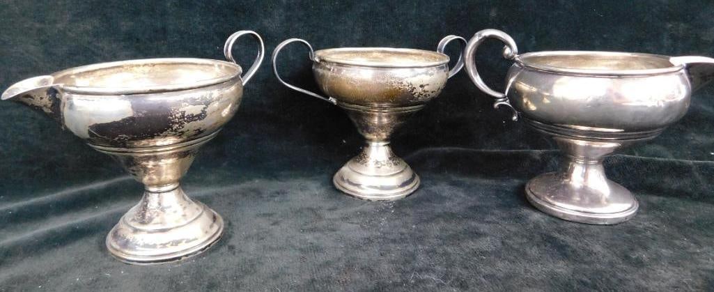 Sterling Silver - Weighted Sugar and Creamers - 3 Pieces (1 of 13)