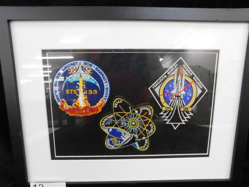Framed Nasa / Space Related Patches - 3 Patches - 13.5" x 17.25" (1 of 6)