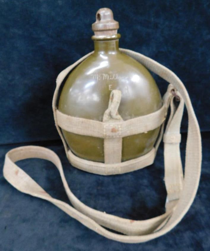 WW2 Military Metal Canteen - Etched with Solomon Islands 1943: See Photos for Details and Condition