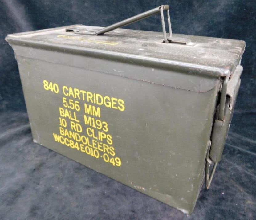 Vintage Military Ammo Box - 7.25" x 11.5" x 6" (1 of 9)