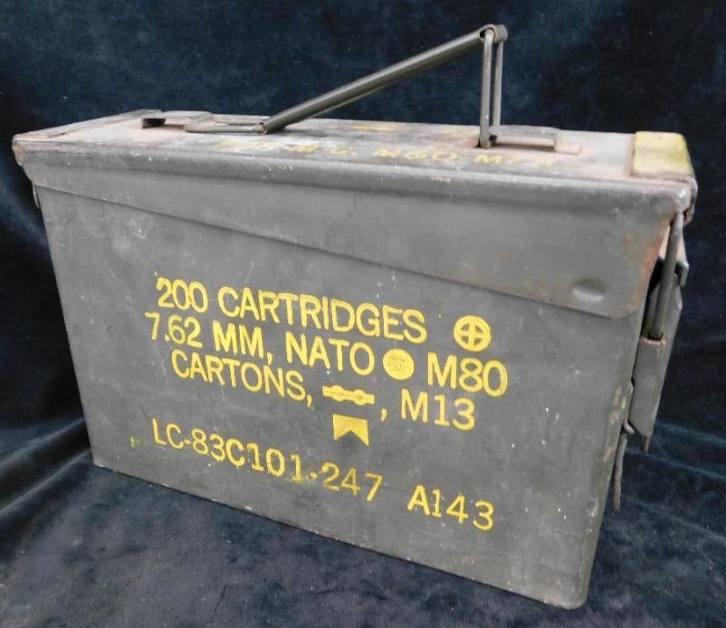 Vintage Military Ammo Box - 7" x 10.75" x 3.75" (1 of 8)