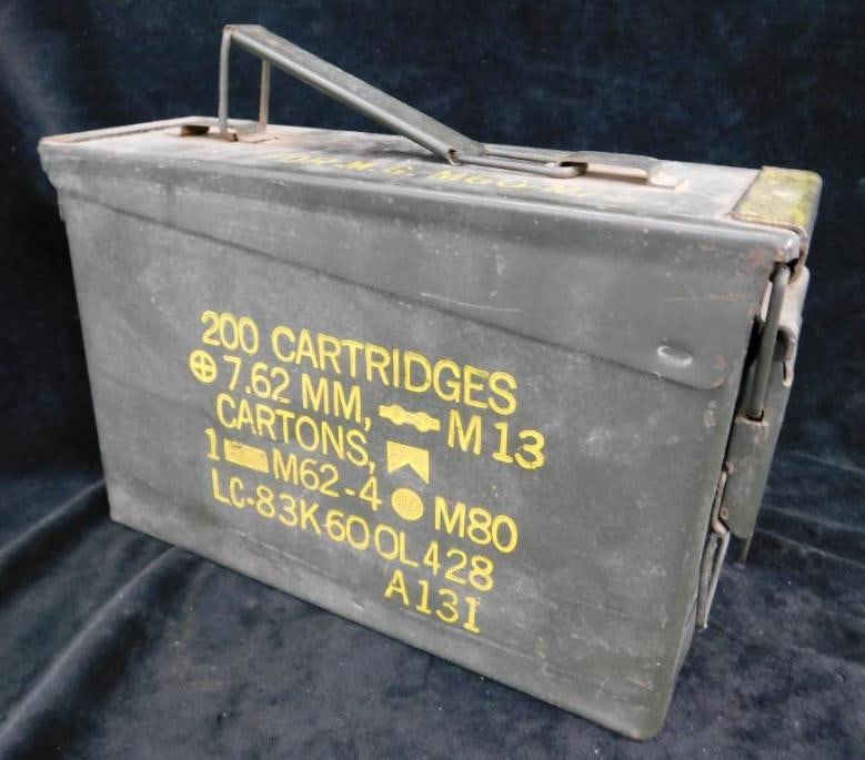 Vintage Military Ammo Box - 7" x 10.75" x 3.75" (1 of 8)