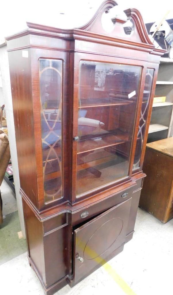 2 Door 1 Drawer China Cabinet - 1 Piece - 75" x 39" x 17" (1 of 9)