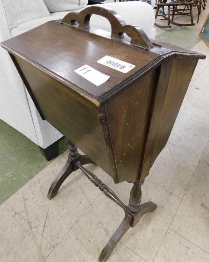 Vintage Federal Style Sewing Cabinet - 2 Hinged Doors - Full - 28" x 15" x 12" (1 of 8)