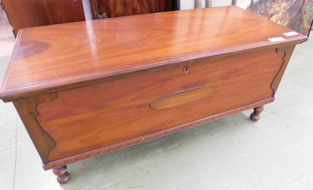 Vintage Roos Cedar Lined Blanket Chest - No Key - 22" x 46" x 19" (1 of 10)