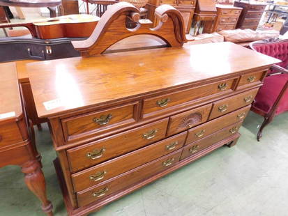 Lexington 6 Over 4 Long Dresser with Mirror - 36" x 64" x 19": See Photos for Details and Condition