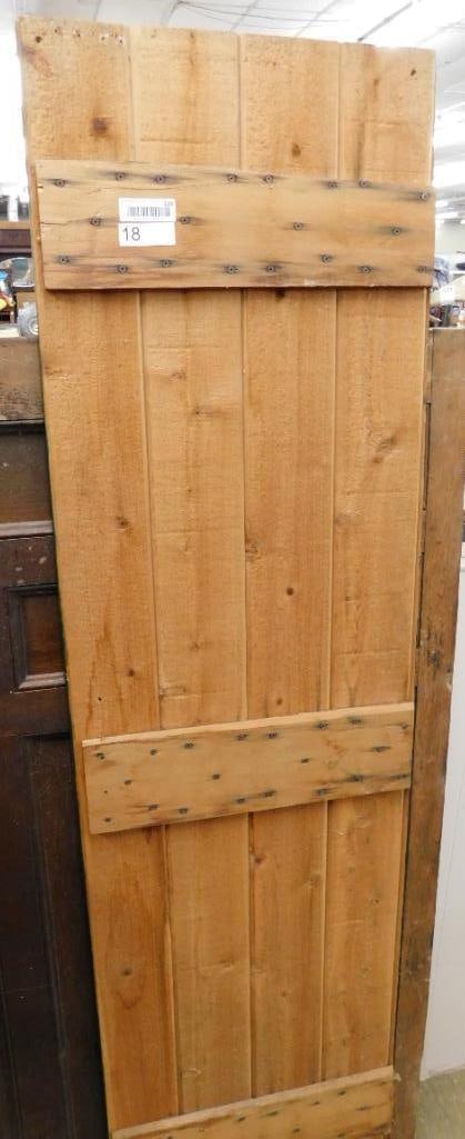 Green Painted Hand Made Door - 75" x 20.5" (1 of 8)