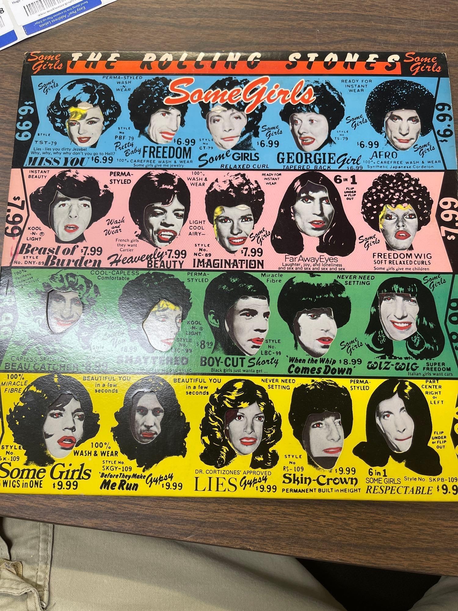 THE ROLLING STONES SOME GIRLS ORIGINAL COVER: VERRY GOOD CONDITION VINYL FLAWLESS