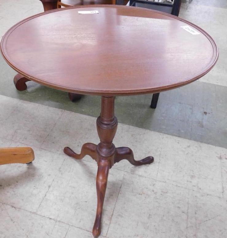 Vintage Tilt Top Occasional Table - 28" x 22": See Photos For Condition and Details