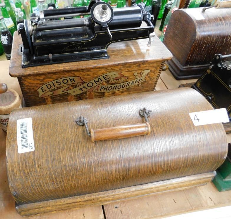 Edison Home Phonograph - Cylinder Roll - Not Playing - No Horn (1 of 13)