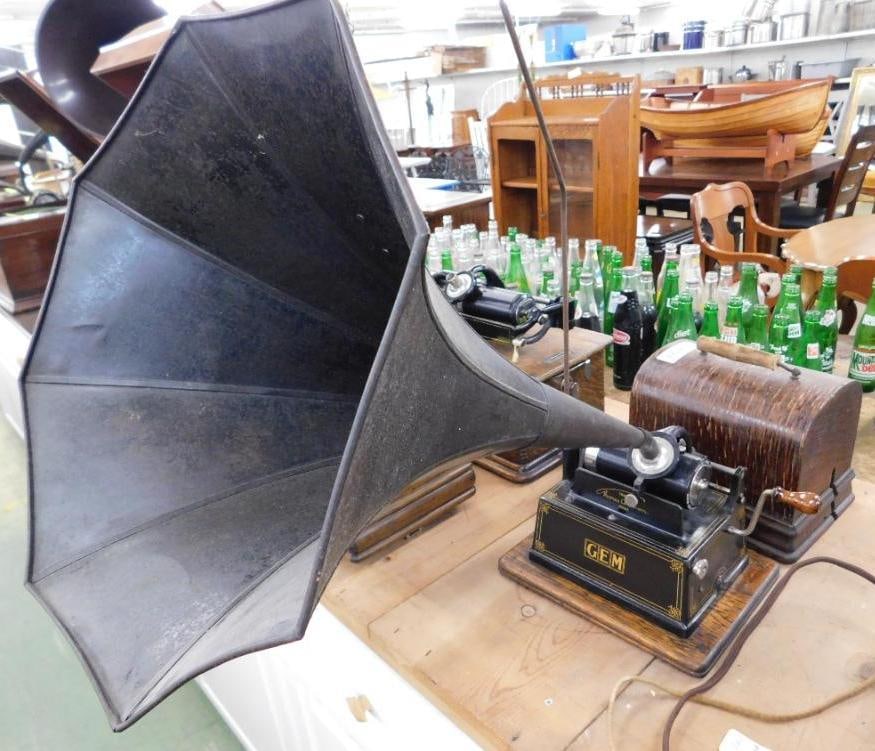 Edison Gem Cylinder Roll Player - Plays Good (1 of 11)