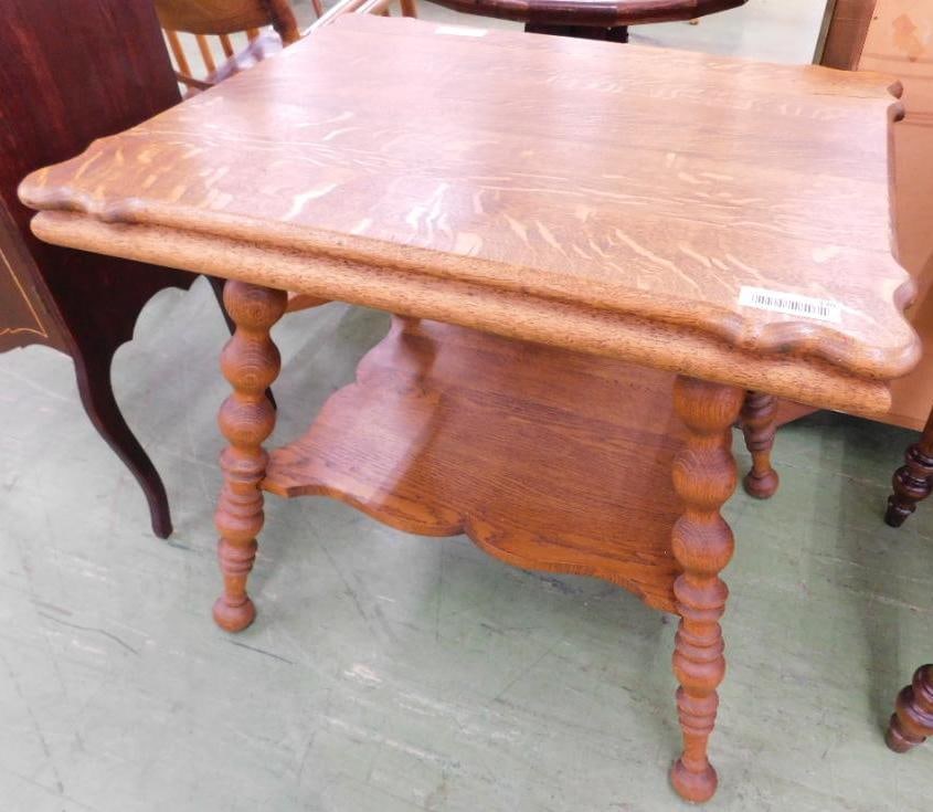 Quarter Sawn Oak Occasional Table - 29" x 30" x 24": See Photos For Condition and Details