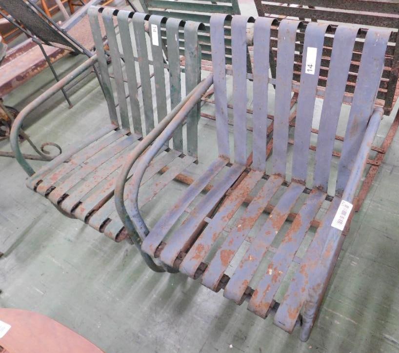 Pair Outdoor Spring Chairs - 34" x 21.5" x 24" (1 of 11)