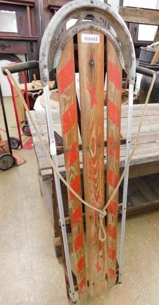 Vintage Sky Plane Snow Sled - 62" long (1 of 11)