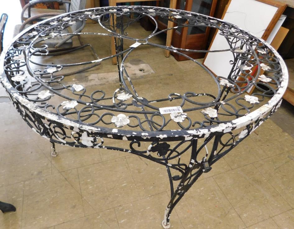 Wrought Iron Round Table Base - No Glass - 29" x 48" (1 of 8)