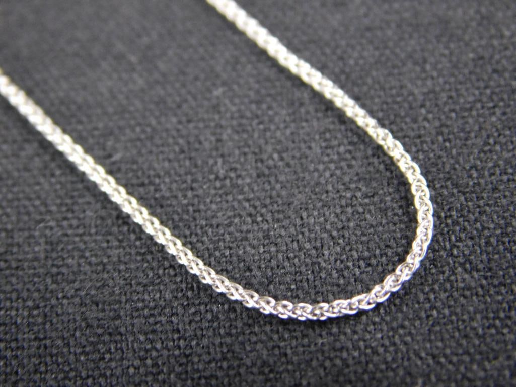 14K White Gold - 18" Necklace - 2.0 Grams: See Photos For Condition and Details