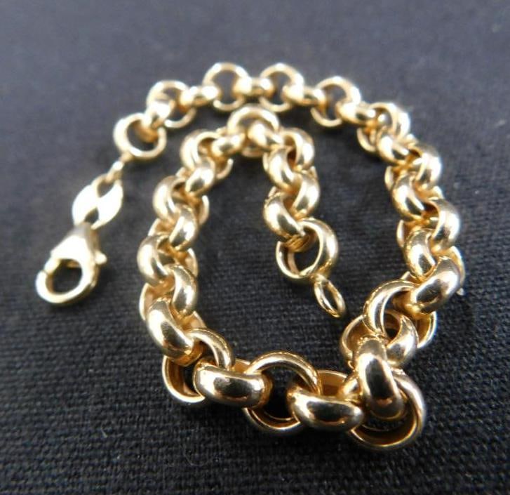 14K Yellow Gold - 7.25" Chain Link Bracelet - 8.0 Grams: See Photos For Condition and Details
