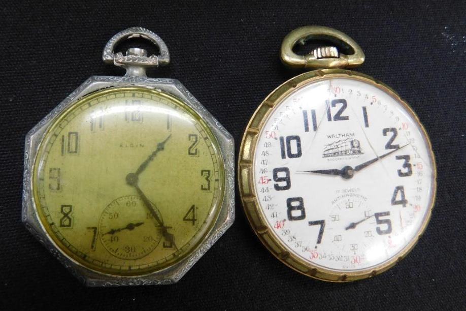 Group of 2 Vintage Pocket Watches - Waltham and Elgin (1 of 9)
