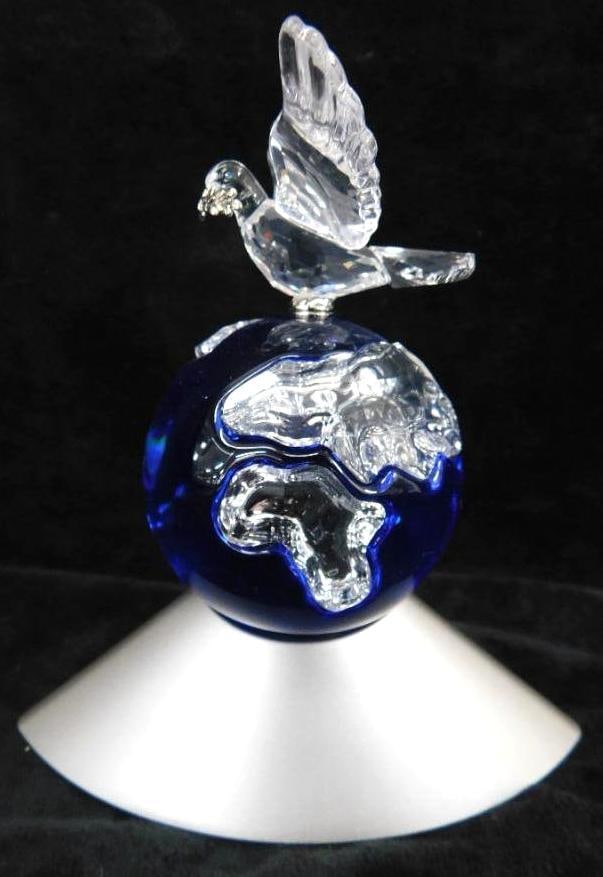 Swarovski Silver Crystal - Austria - Figurine - Millennium "Crystal Planet": No Chips / Breaks - No Box - See Photos For Condition and Details