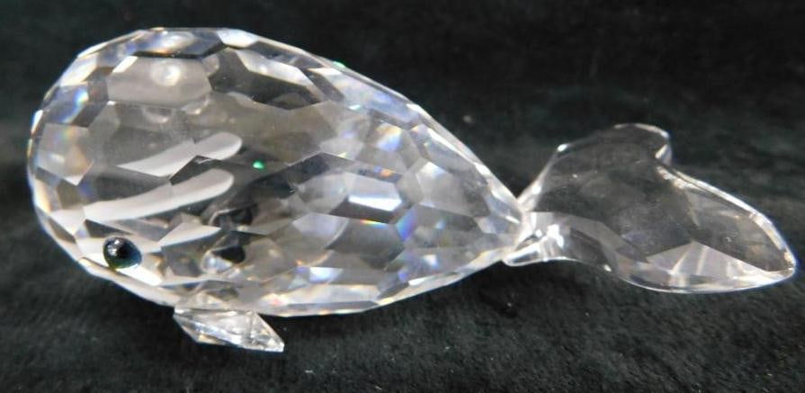 Swarovski Silver Crystal - Austria - Figurine - Whale: No Chips / Breaks - No Box - See Photos For Condition and Details