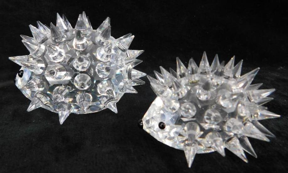 Swarovski Silver Crystal - Austria - Figurine - Large and Small Hedgehog (1 of 9)