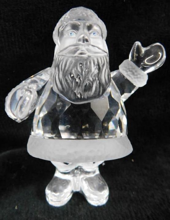 Swarovski Silver Crystal - Austria - Figurine - Santa Claus: No Chips / Breaks - No Box - See Photos For Condition and Details