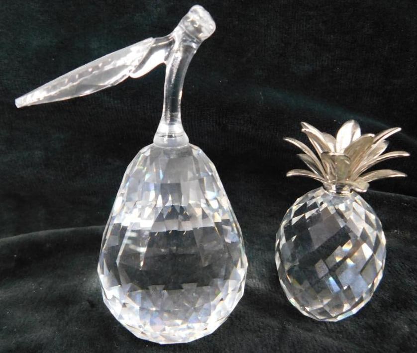 Swarovski Silver Crystal - Austria - Figurine - Pear and Pineapple (1 of 6)