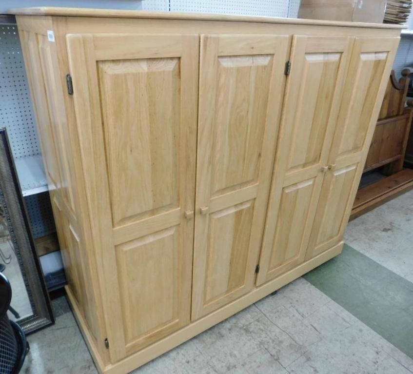 Large oak 4 Door 12 Drawer Sweater Chest - 60" x 72" x 25" (1 of 8)
