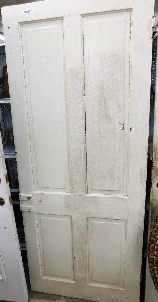Vintage 4 Panel Door - 81" x 34": See Photos For Condition and Details