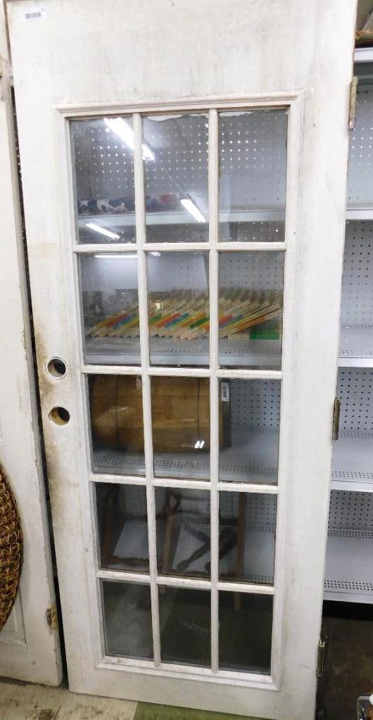 15 Light Door - 79.5" x 32": See Photos For Condition and Details
