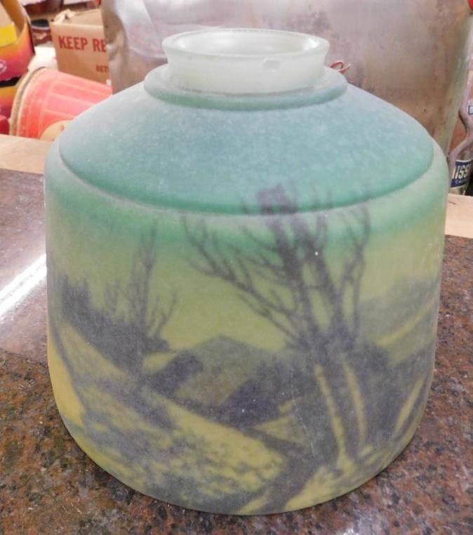 Vintage Reverse Painted Lamp Shade - 5" x 7" (1 of 9)