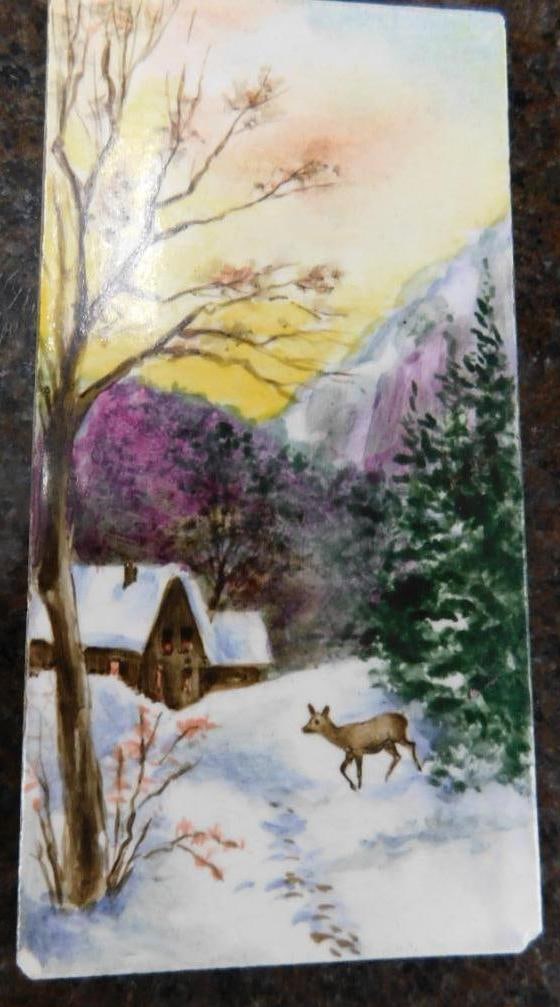 Vintage Hand Done Tile - 6" x 3": See Photos For Condition and Details